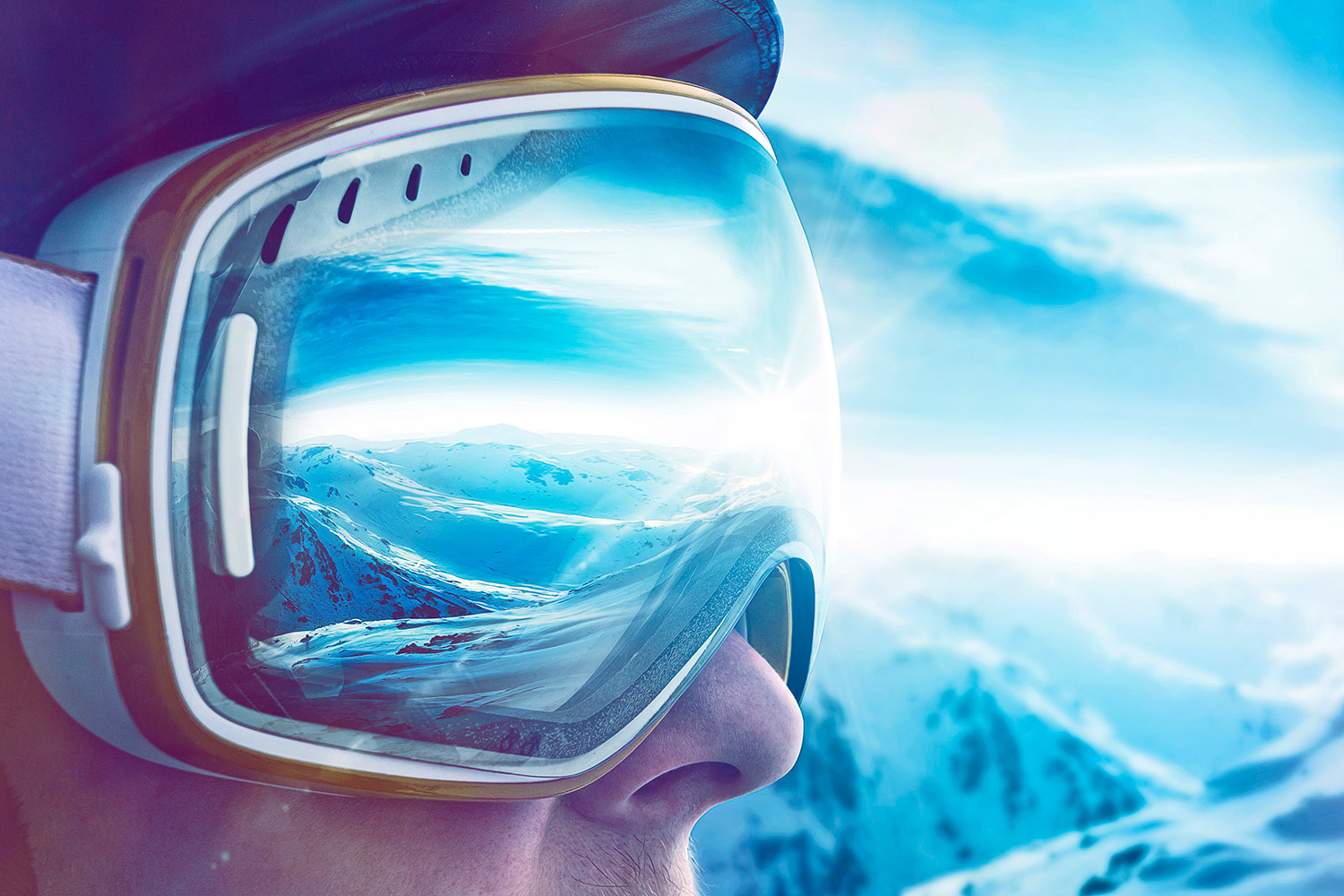 Skifahren in Schweizer Berge lernen
